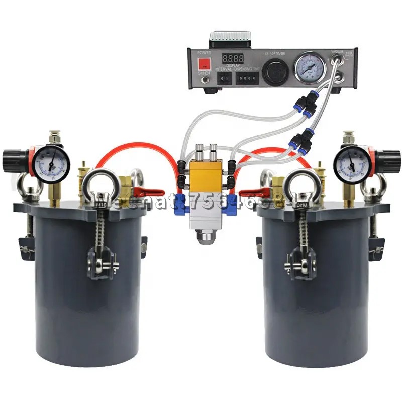 Semi automatic AB dual liquid glue dispensing machine